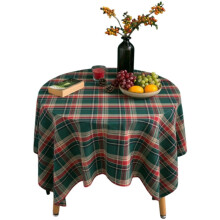 Christmas Plaid Round Tablecloth