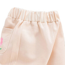 Soft Beige Girls Jogger Trousers