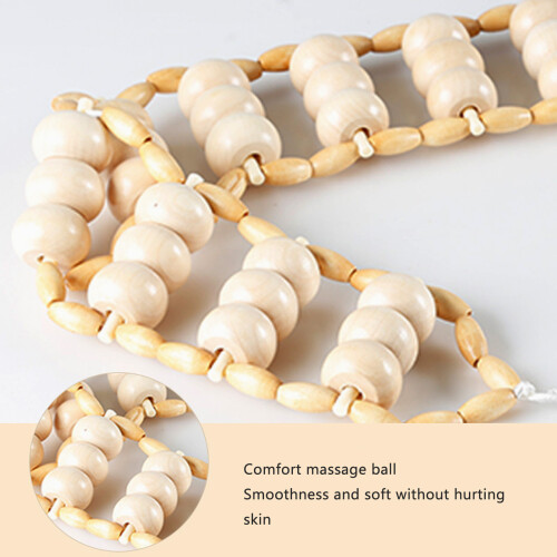 Beech Back Massager Roller Rope - Wood Relief 2