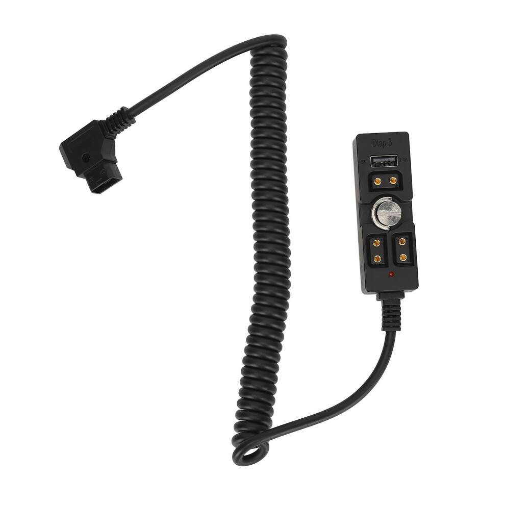 D Tap Male To 3-Port Splitter 5V Usb Indicator Red 8781393419366