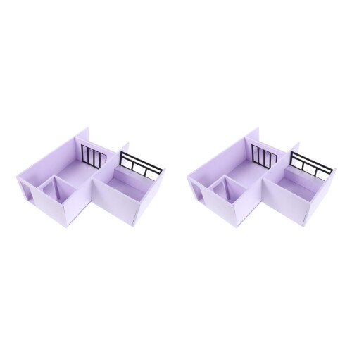 2Sets White Acrylic 3D DIY Apartment Model Kit for Architecture Study