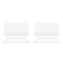 36Pcs Clear Plastic Playing Card Holder Boxes Storage Organizer