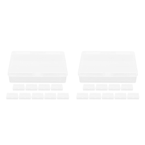 36Pcs Clear Plastic Playing Card Holder Boxes Storage Organizer