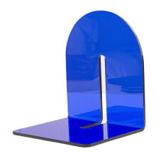 Acrylic Blue L Shape Bookend 130g Thickened Desktop Organizer