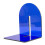 Acrylic Blue L Shape Bookend 130g Thickened Desktop Organizer 1