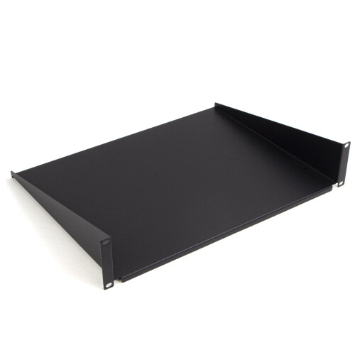 kenable Fixed Cantilever Shelf 2U 350mm Deep Black 19 inch Data Cabinet Rack 1