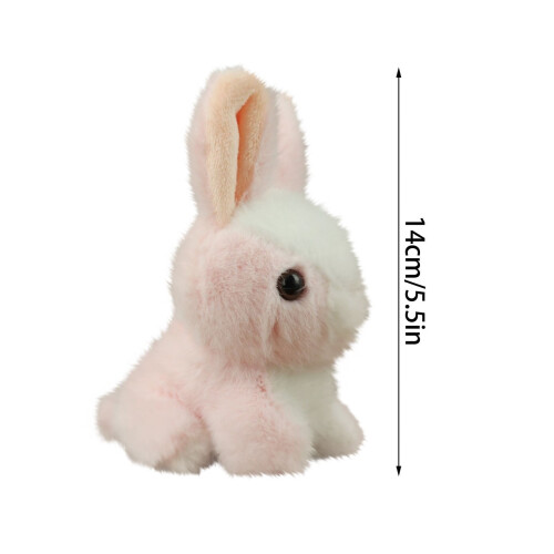 White Bunny Plush Toy Soft Cuddly Small Stuffed Animal 2