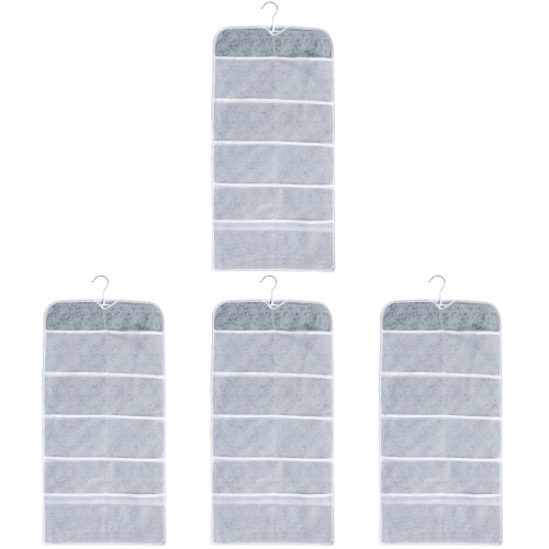 4Pcs Multi-Layer Wardrobe Hanging Storage Bag for Bras Socks Underwear 1