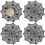 Spider Web Lace Placemats Black Gothic 4 pcs 1