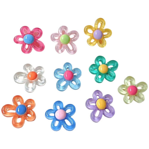 3D Blomkylskåpsmagneter Färgglada Blommor 10 st