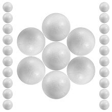 Espuma para pintura DIY, bolas de poliestireno branco (25 unidades)
