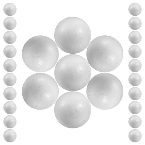 Diy Painting Foams Models White Polystyrene Balls 25-Pcs