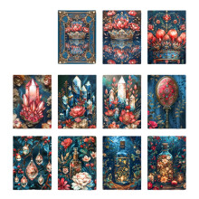 30 bucăți hârtie antică pentru scrapbooking, 10 x 14 cm, hârtie decorativă de fundal pentru jurnalul artizanal, caietul, album foto, ambalaj