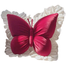 Kussen met vlinderstrik, schattig sierkussen voor op bed of bank, decoratief bedkussen voor tienermeisjes, kussens voor een preppy slaapkamer.