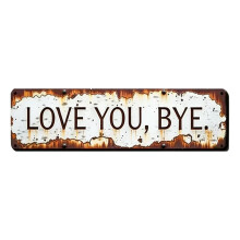 Semn de dragoste vintage din lemn – placă retro suspendată de 40x9 cm pentru ușa de la intrare, hol, bucătărie | Decor de perete pentru casă,