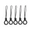 Reinforced Plastic Lanyard Rings Smooth Texture 10 pcs 1