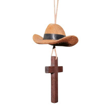 Cowboy Hat Rearview Mirror Pendant Western Car Charm
