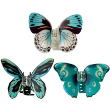 Pinza para el cabello con forma de mariposa, pinza francesa antideslizante para el cabello, ideal para niñas y mujeres, tanto para cabello liso como