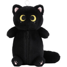 Penar Kawaii de pluș, capacitate mare - Design cu pisică mică, Vine cu accesorii, Ideal pentru birou și călătorii