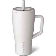 Copo térmico BrüMate Era30oz com alça e canudo | Aço inoxidável à prova de vazamentos | Compatível com porta-copos | Cor: Dune | Compatível
