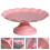 Présentoir à gâteaux rond en métal rose (1 pièce) 1