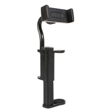 Soporte para teléfono ajustable, abrazadera para soporte de música, construcción ABS, montaje seguro para teléfono en guitarras acústicas.