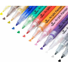 24-Color Acrylic Paint Pens (0.7mm) for Rocks, Ceramic, Glass, Wood, Fabric, Canvas, Mugs – DIY Craft & Scrapbooking