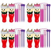 French Knitter Tool 8 Pack, Wooden Knitting Set Spool Knitting Doll Knitting Toy for Making Bracelets, Etc