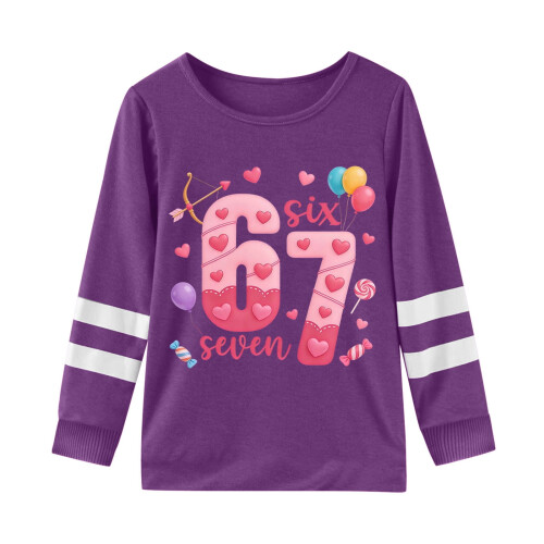 Pull rayé à manches longues pour filles Tee67