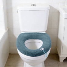 Fűtött WC-ülőke puha WC-ülőke huzat - Vastag gyapjú WC-ülőke melegítő huzat - Újrafelhasználható, mosógépben mosható, könnyen