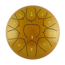Steel Tongue Drum 6 Inch 11 Tone Gold