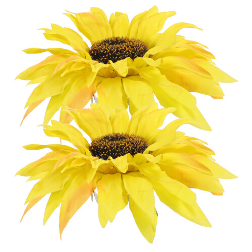 2 pinces à rideaux tournesol