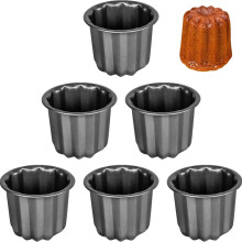 6 ks/sada forem na pečení Canele z uhlíkové oceli, formy na pečení Canele, nepřilnavé formy na pečení Canele, mini formy na dorty, pečivo,
