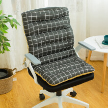 Weiche Stuhlkissen, farbecht, rechteckig, 18 x 33 Zoll, Sitz- und Rückenkissen, 1 Stück, Polyester, minimalistisch (Schwarz)