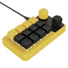 Aanpasbare toetsenborden met macro's voor gebruik met één hand, 12 toetsen, RGB-achtergrondverlichting, hot-swappable switches en