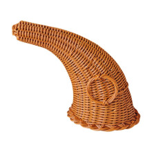 Woven Horn-Shaped Basket Brown 11x7.28 Inch
