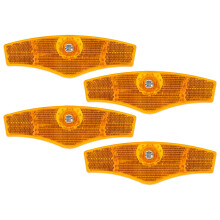 4-Pack Yellow Spoke Reflectors for Adult Road Safety and Visibility