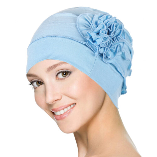 Ευέλικτο Unisex καπέλο Chemo με κρανίο και τρισδιάστατο λουλούδι για υπαίθριες