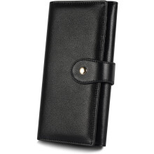 Women's Leather RFID Wallet with Phone Pocket 12 Card Slots