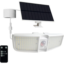 Solcellslampa för utomhusbruk 6500K 180LED IP65 Vit