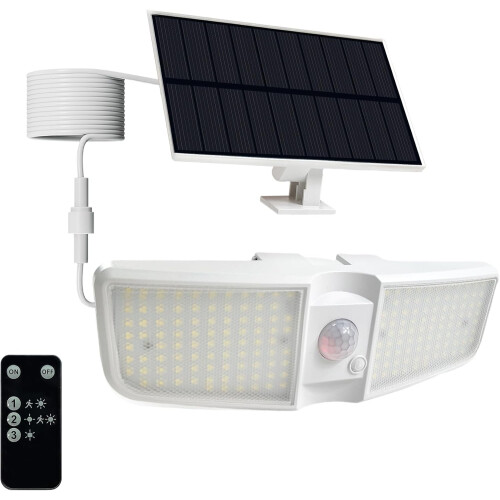Proiector solar exterior 6500K180LED IP65Alb