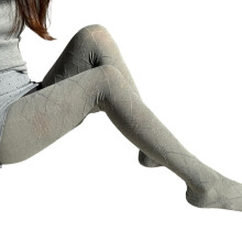 Meias-calças femininas vintage com estampa argyle vintage, em algodão, respiráveis, para o inverno e outono, em cores sólidas e opacas.