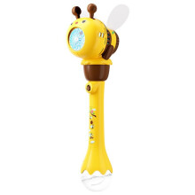 Automatische Seifenblasenmaschine mit Bienenmotiv, Dauerbetrieb, großem 90-ml-Tank, LED-Beleuchtung, batteriebetrieben (AA-Batterien) für den