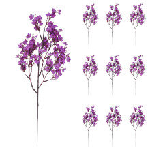 Confezione da 10 rami di fiori di pesco, steli floreali artificiali da 19,7" per decorazioni domestiche, fiori artificiali ispirati allo Zen, rami