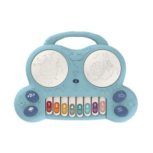 Brinquedo de instrumentos musicais para crianças de 1 a 6 anos, piano e bateria de brinquedo educativo e interativo para bebês, presente de