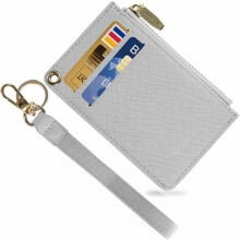 Kleine portemonnees voor dames, slanke leren kaarthouder, portemonnee voor muntjes met