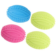 4-delige ballenset voor honden, gemaakt van weerbestendig TPR-materiaal in diverse kleuren, voor het reinigen van de tanden.