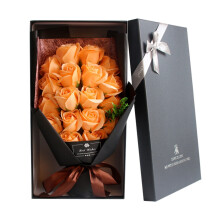 Regalo di San Valentino: bouquet di rose artificiali, bouquet di fiori di cotone dai colori tenui, bouquet di rose di alta gamma, decorazione