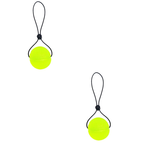 2Pcs Portable Yellow Hand Grip Strength Trainer Balls for Exercise
