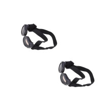 2Pcs Black Dog with Stretchy Strap Protection for Pets